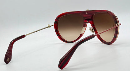 Christian Louboutin Sunglasses-LB0004 68F Red/Gold-61mm-Zeiss Lenses-New/Unworn-Italy