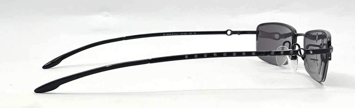 Dior CD 3627 Y2K VINTAGE Half-Rim Sunglasses-New Solid Smoke Custom Lenses-Unworn