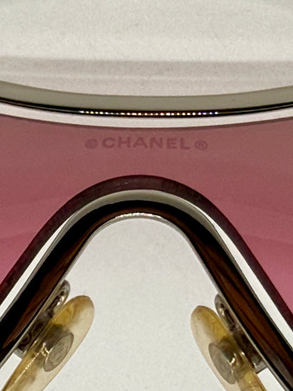 Chanel 4030 Y2K VINTAGE Shield Sunglasses Pink Lens Collector-Rare
