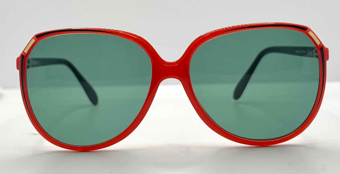 Silhouette MOD 1103 Vintage Sunglasses w/New Solid Green Custom Lenses-56mm-Unworn