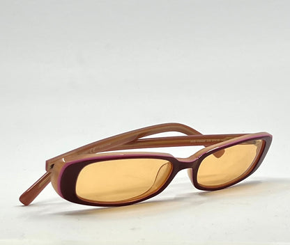 Versus by Versace VR8029 469 Vintage Sunglasses w/New Solid Amber Custom Tinted Lenses-Deadstock