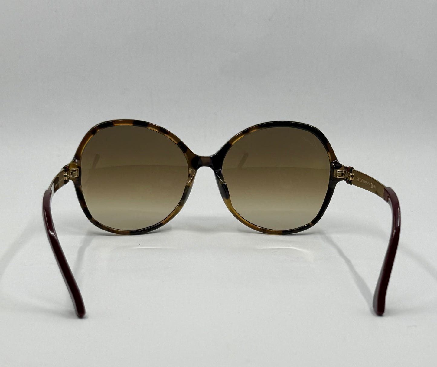 Gucci GG3796/F/S LV5CC Oversized Butterfly Sunglasses Gold Brown Authentic