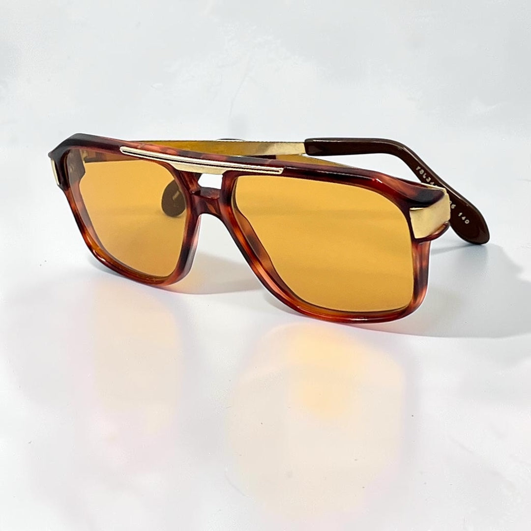 Yves Saint Laurent YSL 345 II VINTAGE Sunglasses-New Golden Ember Custom Lenses-Unworn