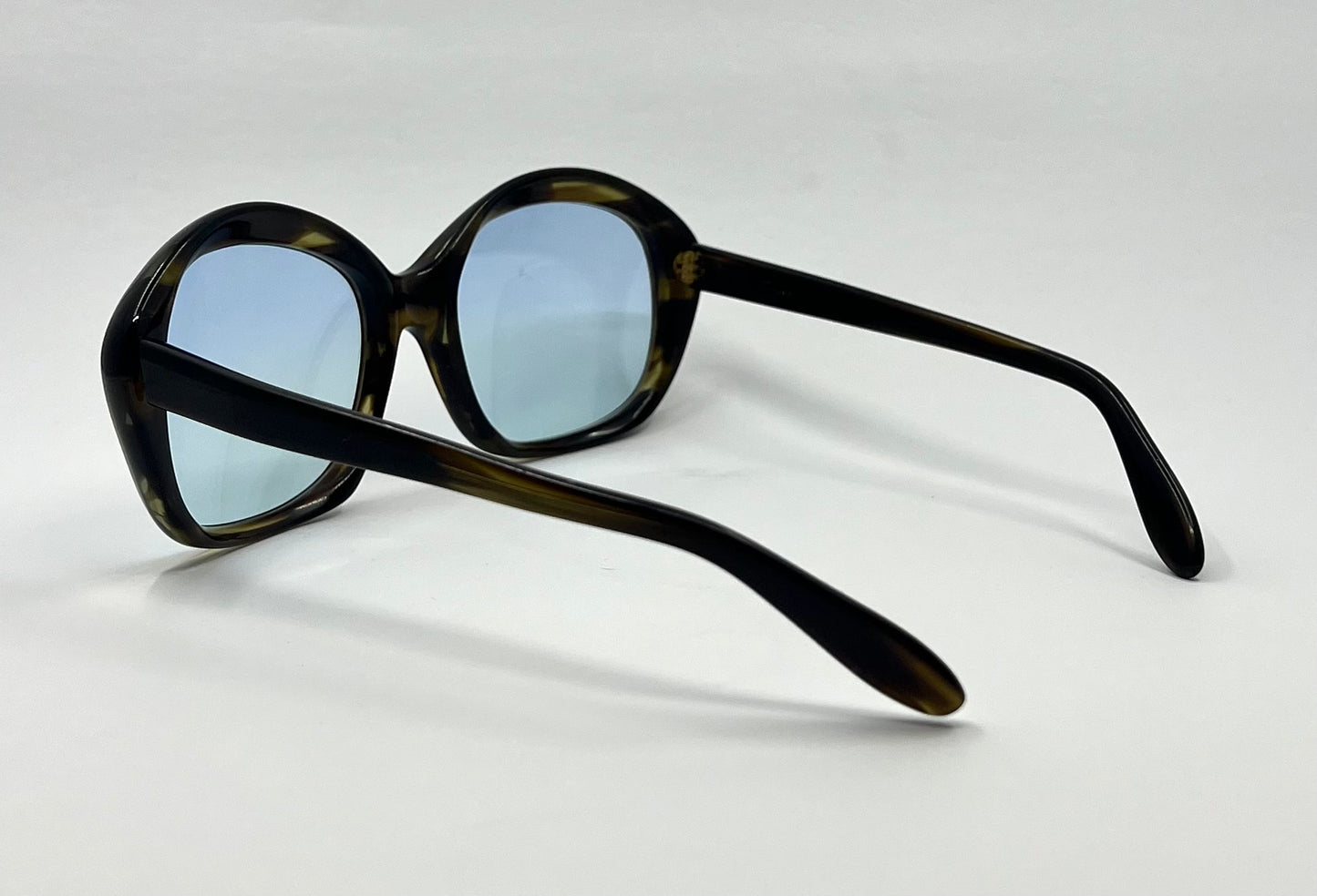 Fiorucci Oversized Vintage Sunglasses w/New Solid Sky Blue Day/Night Custom Tinted Lenses