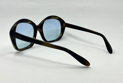 Fiorucci Oversized Vintage Sunglasses w/New Solid Sky Blue Day/Night Custom Tinted Lenses