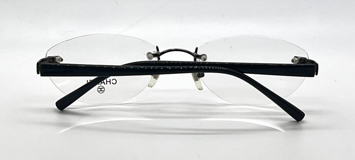 Chanel 2027 GN Rimless VINTAGE Eyeglasses Unworn/Y2K Italy 54-18