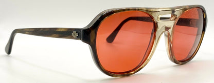 Vintage Titmus Z87 Aviator Safety Glasses w/New Custom Solid Fiery Red Berko’s Designs Lenses