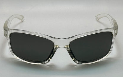 Vintage Revo HARNESS Polarized Sunglasses-Crystal Clear Frame w/New Dark Grey Polarized Lenses