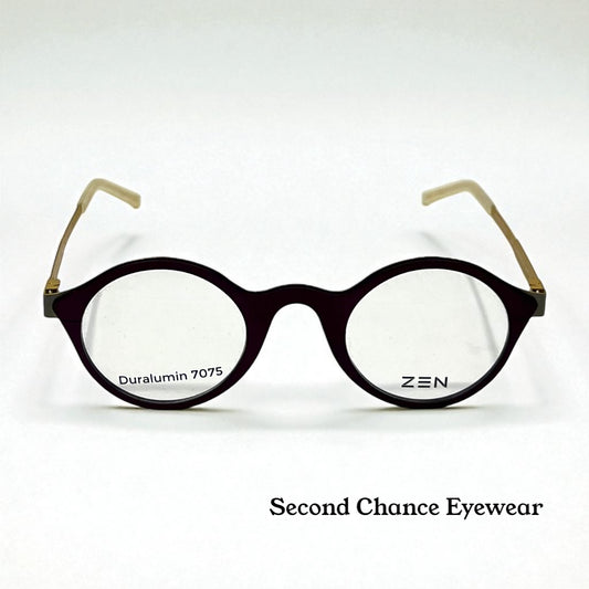 Zen Barcelona Einstein Z457 C.04 44-25 Round Optical Glasses Duralumin 7075 NIB