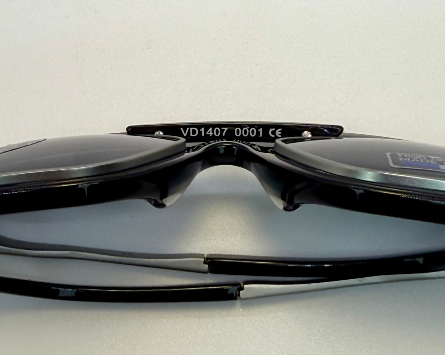 VUARNET VL1407 0001 Polarized Clip-On Sunglasses with Mineral Glass Lenses