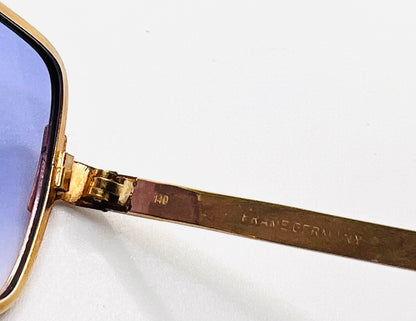Meritad MOD.391T-Vintage Gold Frame w/New, Custom Aquaviolet Gradient Lenses-Deadstock-Germany
