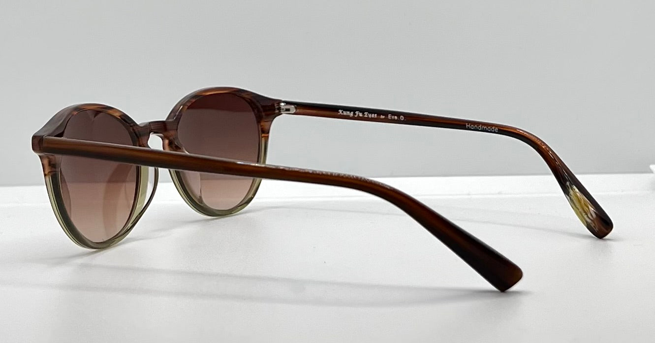 Kung Fu Eyes by Eve D – Model SCOTT 1060 – Handmade in Germany w/New, Custom Brown Gradient Lenses
