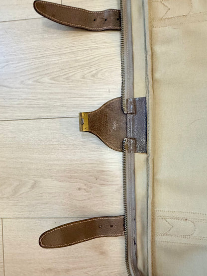 Vintage Gucci GG Supreme Web Stripe Suitcase 1980s Travel Case