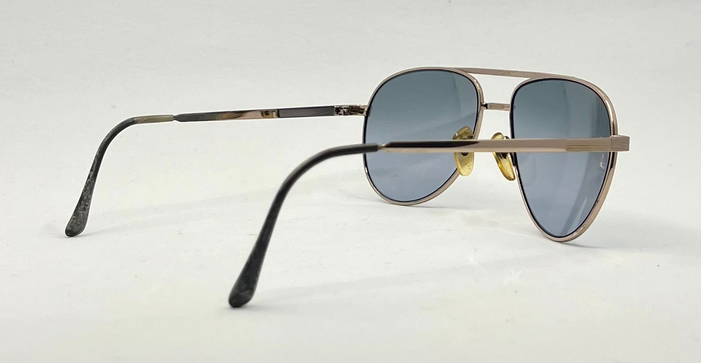 Wilshire Designs MOD-1202G Vintage Aviators w/New Steel Blue Custom Lenses