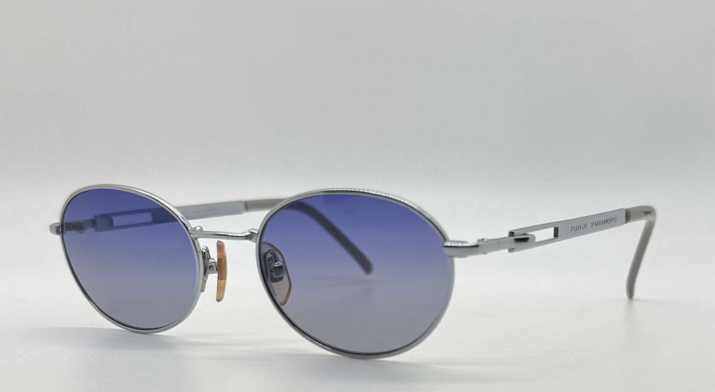Yohji Yamamoto Vintage Japanese Oval Sunglasses-Unworn-Blue Gradient Lenses