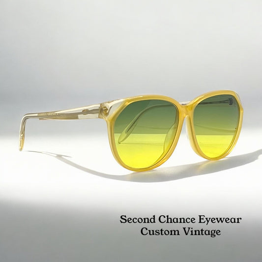Rodenstock 7011 D Vintage Sunglasses-Transparent Yellow Frame w/New, Custom Lenses