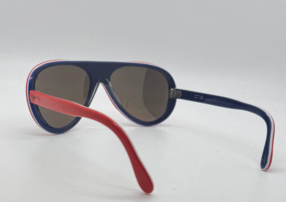 Cébé Alpine Crafts 415 VINTAGE Sunglasses – Red/White/Blue Tricolor 80s Shield – Made in France