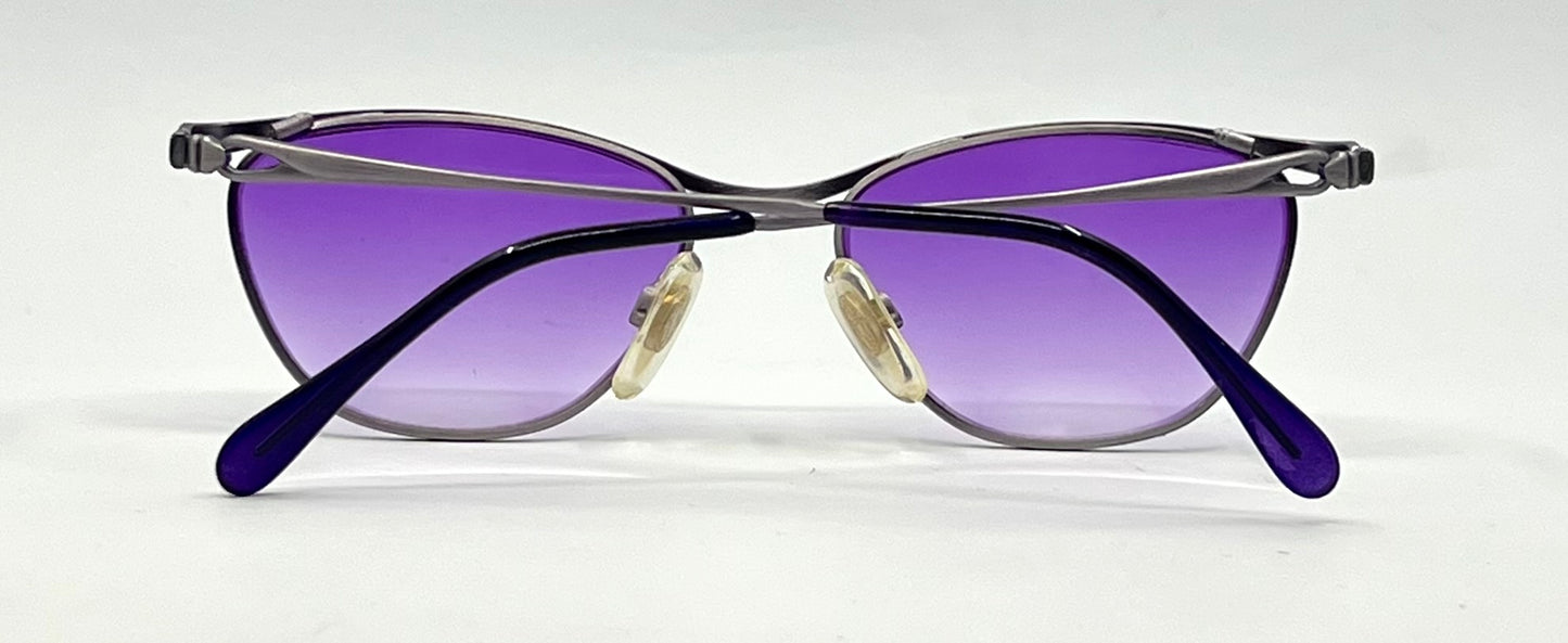 Les Copains LC 110 Y2K Vintage Sunglasses w/New Purple Custom Lenses-Unworn