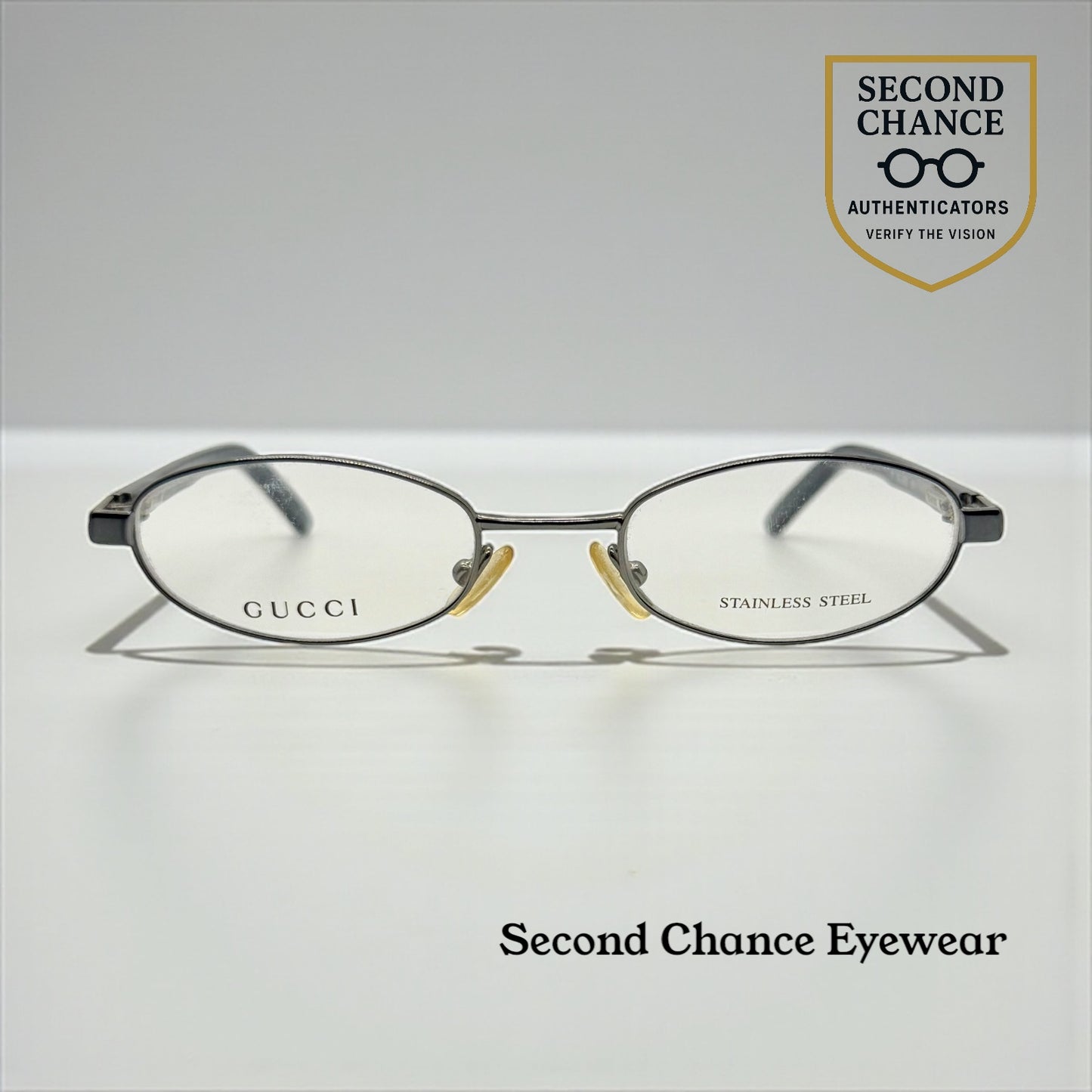 Gucci GG 2679 RV3 Stainless Steel Oval Frames-Vintage Unworn-Italy