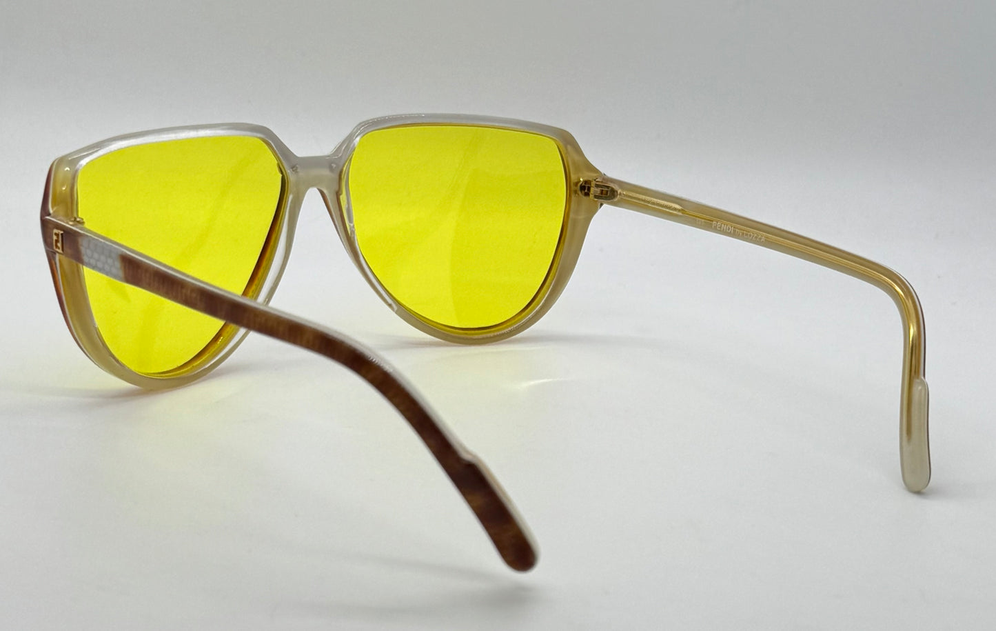 Fendi by Lozza FV48 Vintage Sunglasses w/New, Custom Yellow Day/Night Tint Lenses