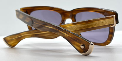 GARRETT LEIGHT x Officine Générale 118 DB-Limited Collab w/New, Custom Solid Violet Lenses-Unworn