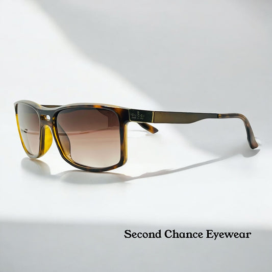 Gucci GG1588/S QZUEJ Tortoise Wrap Sunglasses w/New, Custom Gradient Lenses-Original Case-Italy
