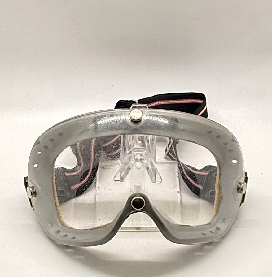 Ratti-Patent Vintage Motorcycle Goggles-Made in Italy-50s/60s Racing Aviator
