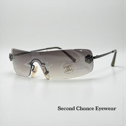 Chanel 4086 c.240/54 Shield Sunglasses Gunmetal Grey Gradient – Deadstock
