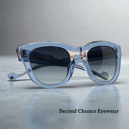 Entourage of 7 Sycamore-Ice Blue 51-24-142 Grey Gradient Sunglasses-New/Unworn