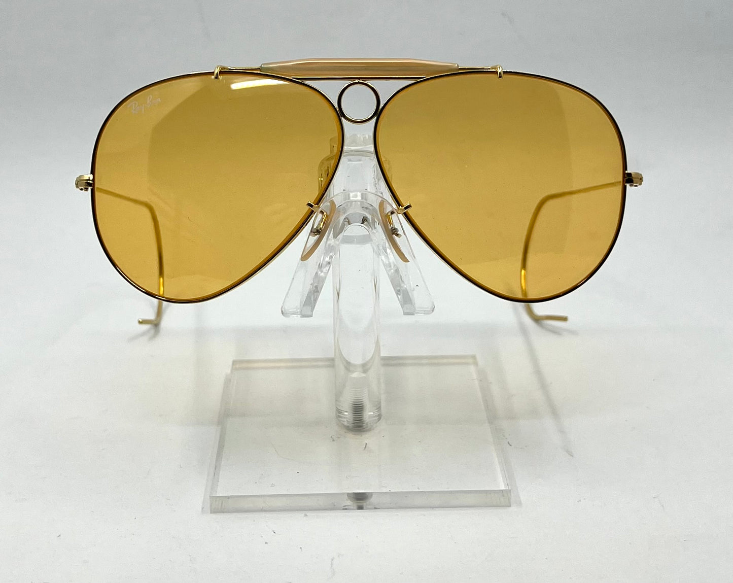 Bausch & Lomb Ray-Ban Shooter 62-8 Arista Gold Amber Mineral Glass-USA