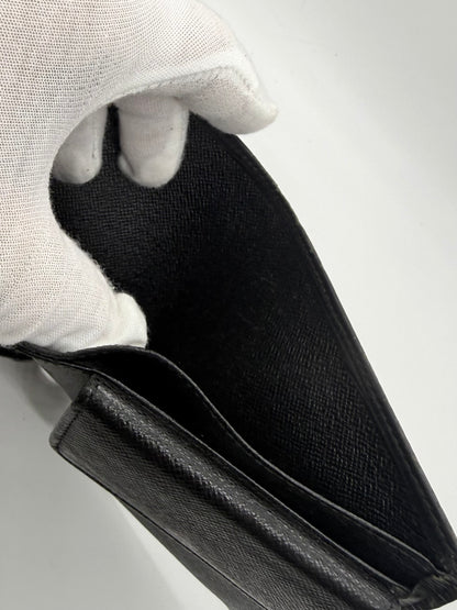 Louis Vuitton Epi Leather Bifold Wallet-Black Noir-LV Authentic