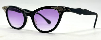 IMPERIAL USA Vintage Cat Eye Sunglasses-New Purple Gradient Lenses-Renewed