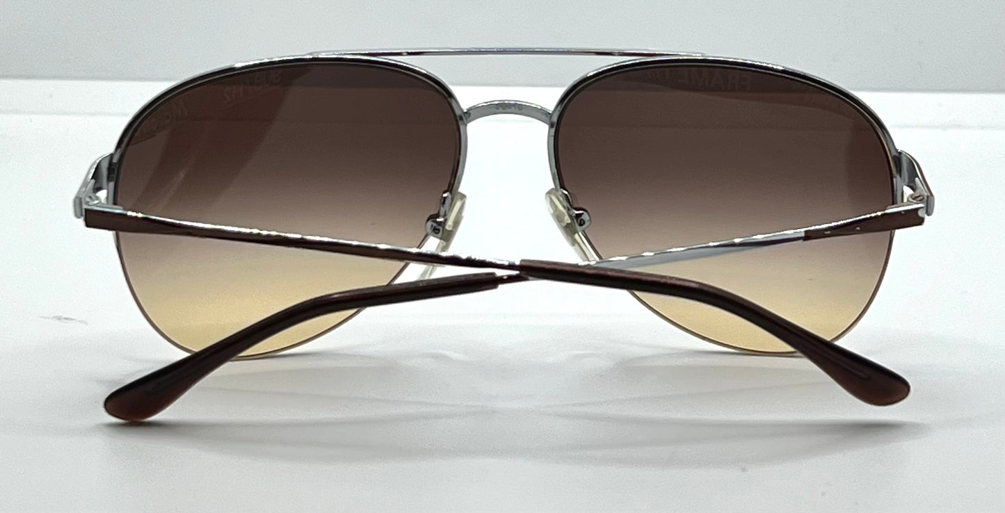 Marchon Marcolin 908/H2 Half-Rim Sunglasses w/New Custom Tobacco Gradient Tinted Lenses