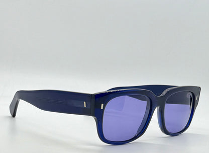 Cutler and Gross M1016 CNB Sunglasses w/New Solid Soft Plum/Purple Tint Custom Lenses-Rare Blue-56mm-Handmade in Italy