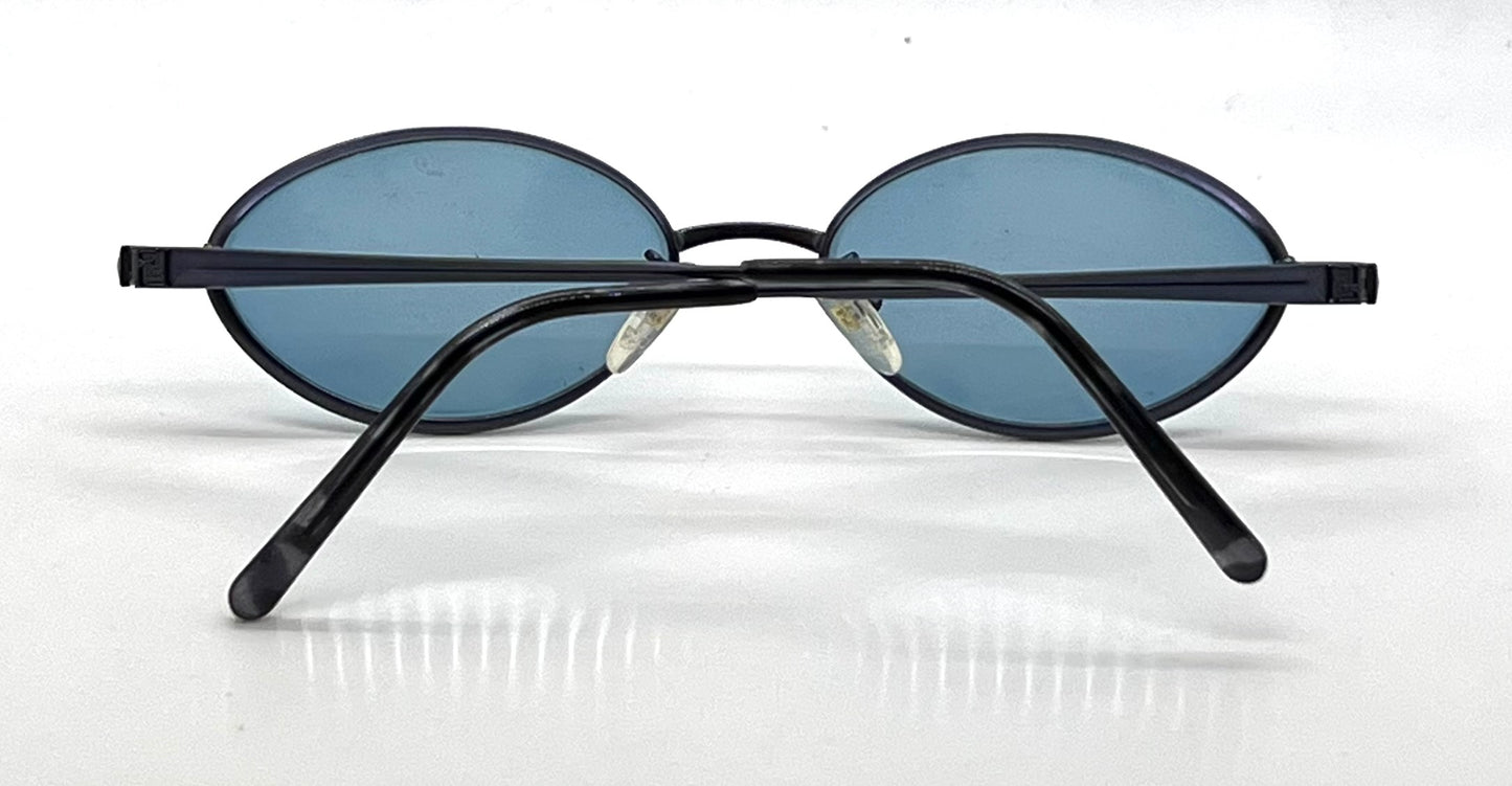 Fendi F77 Periwinkle-New Sky Blue Custom Lenses-Vintage Unworn Sunglasses-Italy