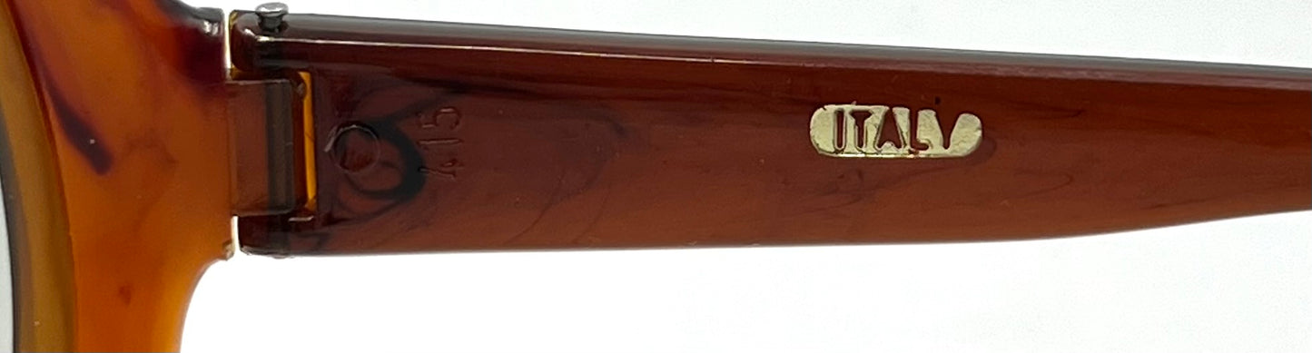 The 70s|80s Italian Sunglasses – Unworn Vintage Aviator Amber Acetate-Org. Lenses