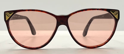 Galileo PLD-14 Vintage Sunglasses w/New, Pink Tint Custom Lenses-57mm-Italy-Unworn