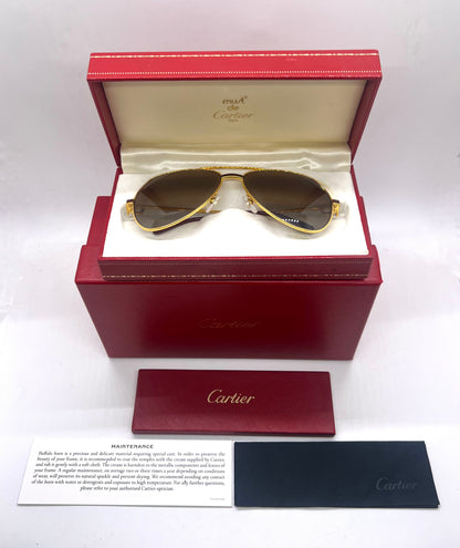 Cartier Vendome Laque Bordeaux 22K Gold-VINTAGE-New Custom Polarized Lenses