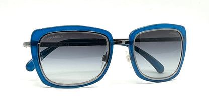 CHANEL 4203 Blue Sunglasses-Y2K VINTAGE Deadstock w/ Case & Cloth-Italy