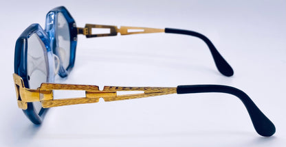 Vintage 1970s Pathway Hexagonal Blue Frame-Gold Temples-w/New Custom Berko’s Designs Lenses