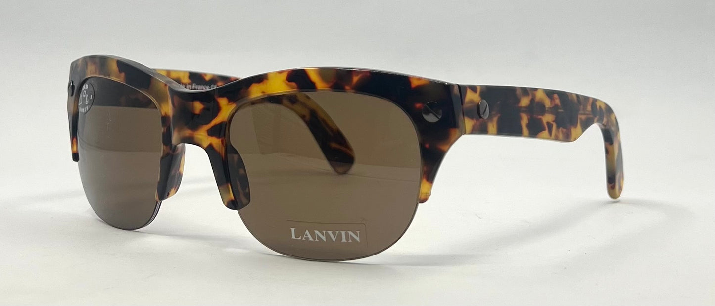 Lanvin LV 2115 C02-Vintage Tortoise Sunglasses-Made in France-Unworn