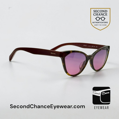 Prada VPR02T-F Vintage Sunglasses-New Gradient Tinted Custom Lenses-Italy