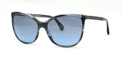 CHANEL 5352 Blue Gradient Cat Eye Sunglasses 59-16 Italy Unworn