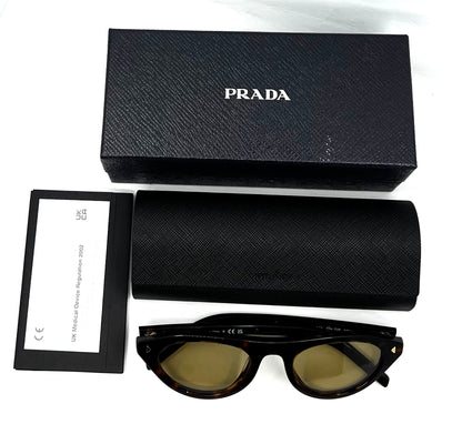 Prada SPR B15 17N-70R Tortoise Sunglasses Unworn Full Kit Made Italy