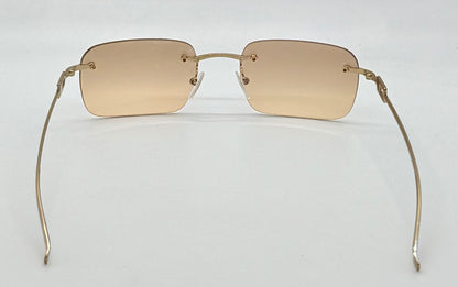 Gucci GG1777/S Strass Rimless Shield Sunglasses Gold/Brown 51mm-VINTAGE/UNWORN