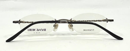 Hanae Mori Paris HP7305 Y2K Minimalist Rimless Titanium Glasses Japan Unworn