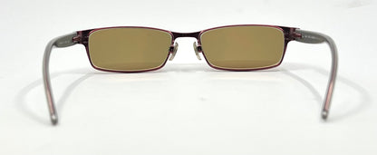 D&G 4159 Y2K Vintage Geometric Narrow Sunglasses Italy Red 51-17