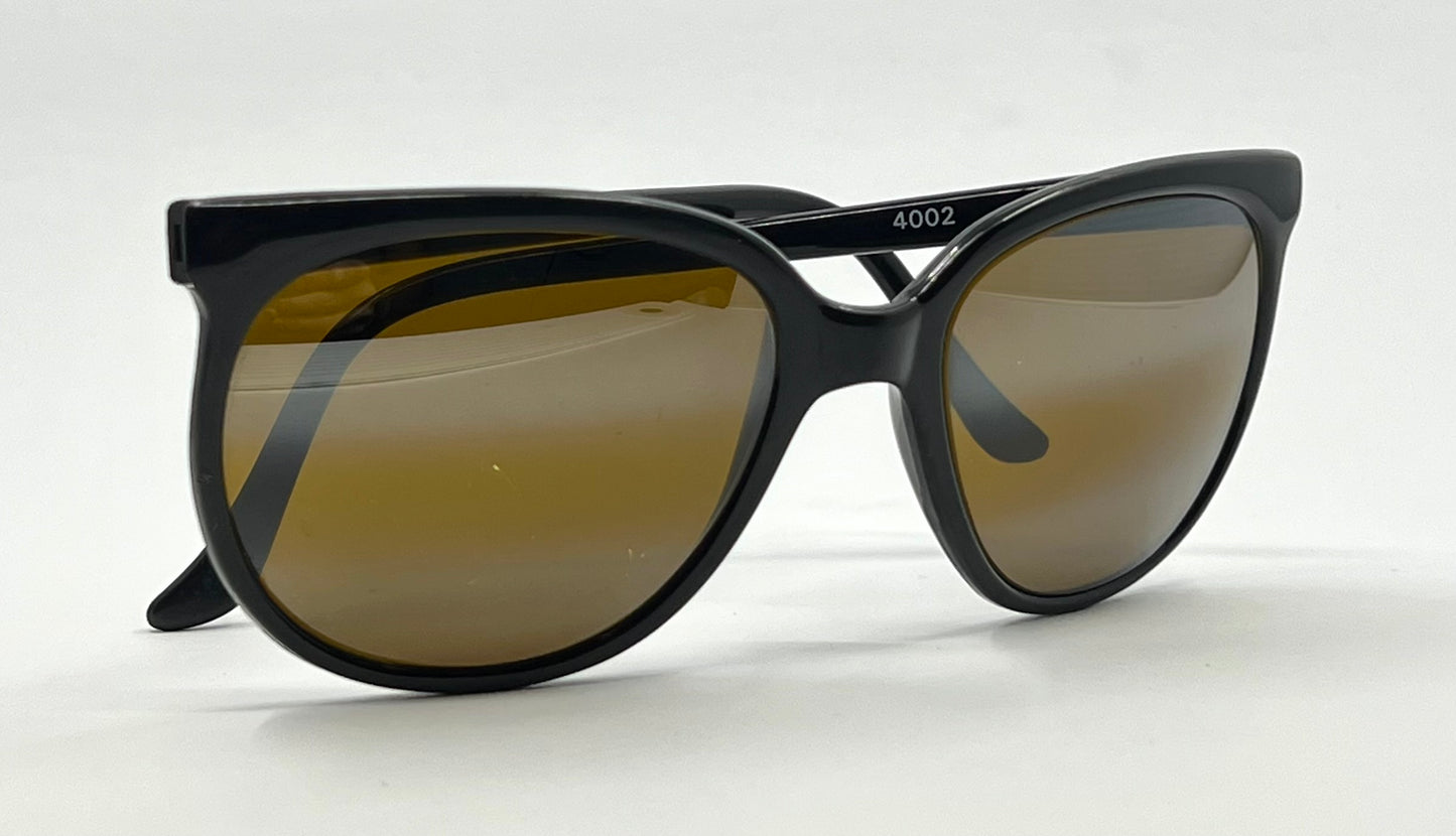 Vuarnet Pouilloux 4002 Vintage Sunglasses Black Brown Lenses-Made in France