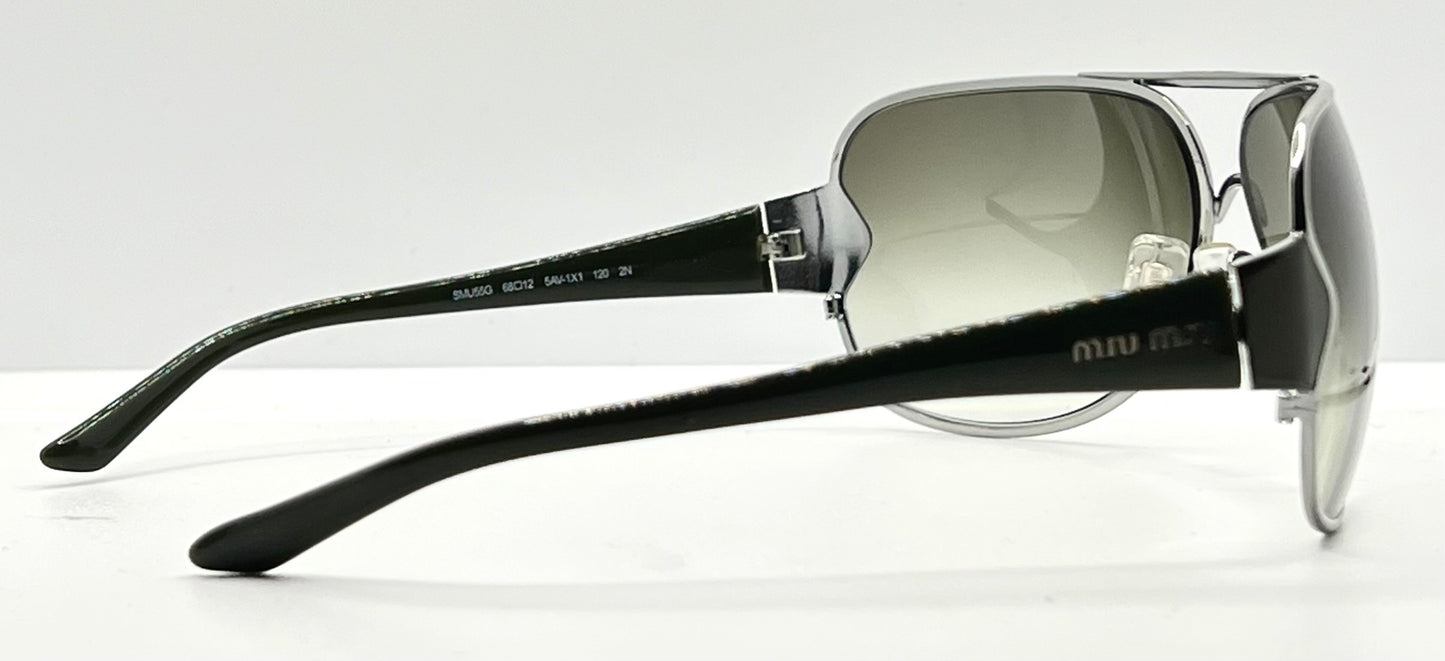 MIU MIU SMU55G 5AV-1X1 Shield Sunglasses-Gradient Lenses-68mm-New/Unworn-Full Kit