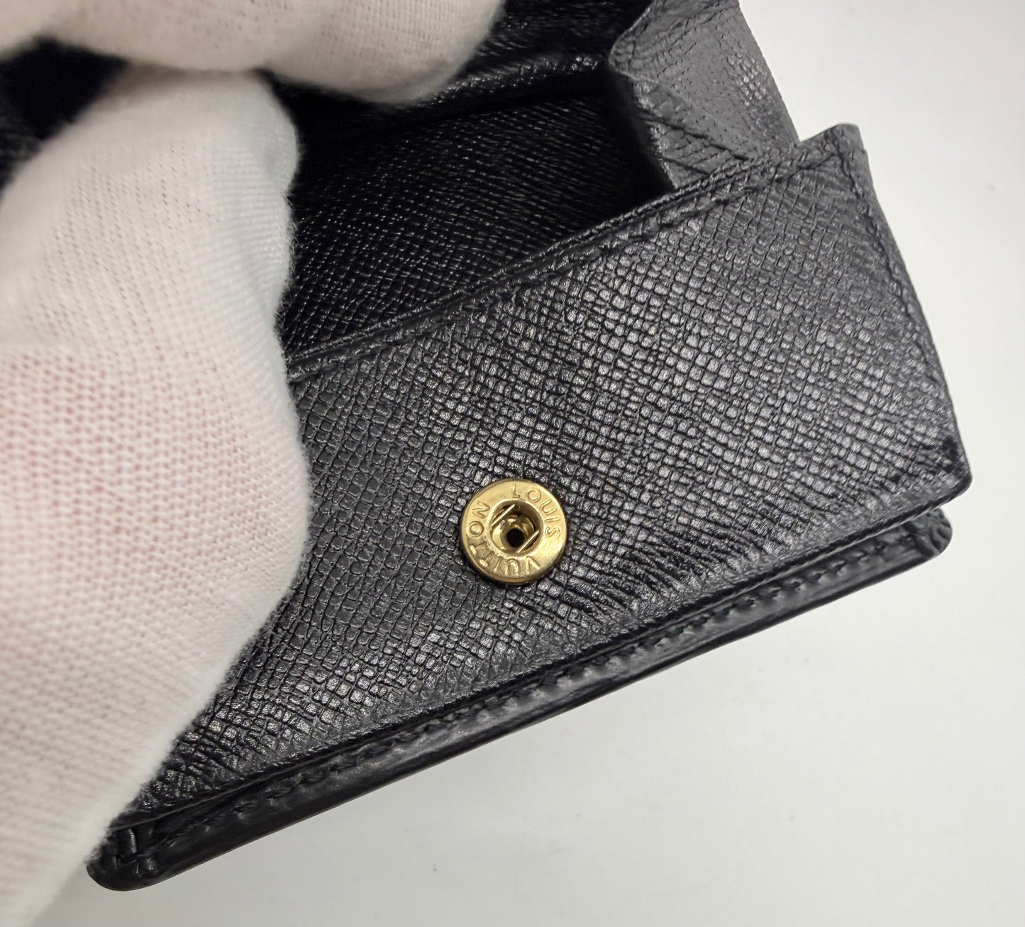 Louis Vuitton Vintage Black Epi Leather Snap Coin Purse-France